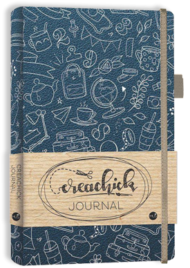 CreaChick Journal Petrolblauw Productfoto
