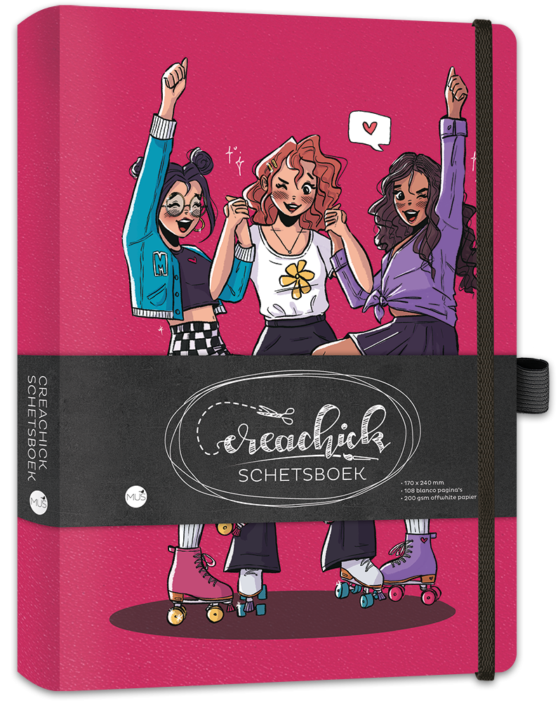 CreaChick Productfoto Creachick Schetsboek Diep Roze