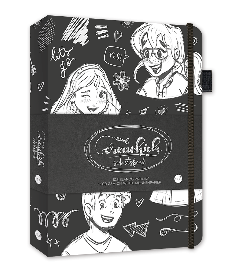 CreaChick Productfoto Creachick Schetsboek Zwart