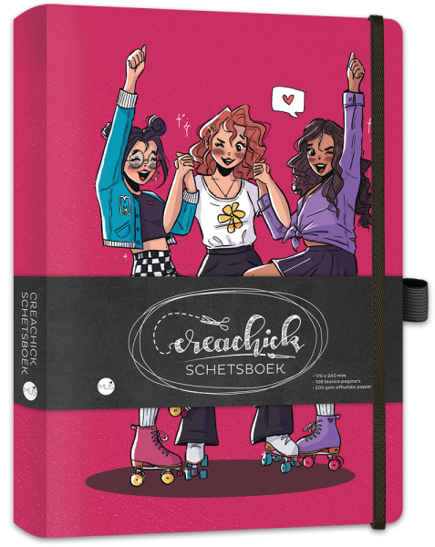 CreaChick Productfoto Creachick Schetsboek Diep Roze