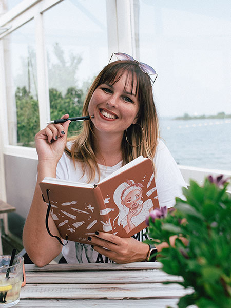 CreaChick Schetsboek op het terras