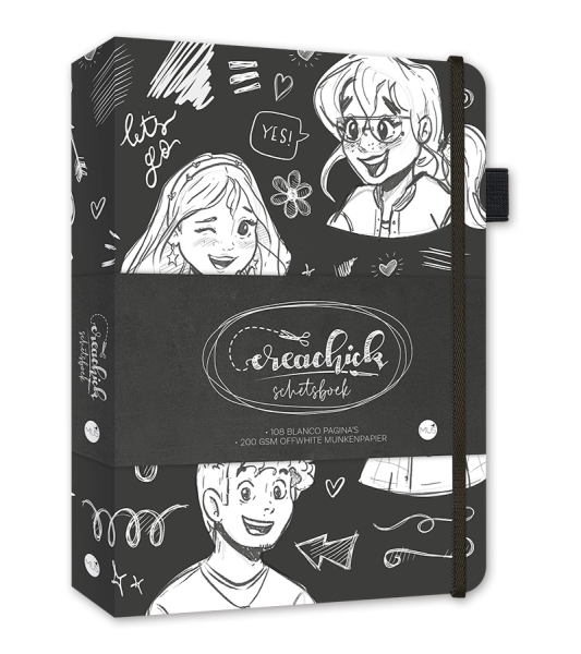 CreaChick Productfoto Creachick Schetsboek Zwart